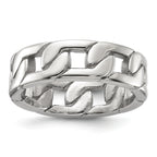 Chisel Stainless Steel Polished Chain Style 7mm Band
