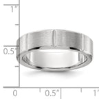Chisel Stainless Steel Brushed and Polished Grooved 6mm Band