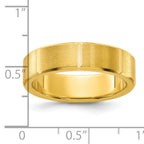 Chisel Stainless Steel Brushed and Polished Yellow IP-plated Grooved 6mm Band