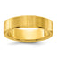 Chisel Stainless Steel Brushed and Polished Yellow IP-plated Grooved 6mm Band