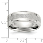 Chisel Stainless Steel Polished with Brushed Center 8mm Band