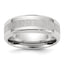 Chisel Stainless Steel Polished with Brushed Center 8mm Band