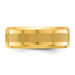 Chisel Stainless Steel Polished Yellow IP-plated Brushed Center 8mm Band