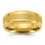 Chisel Stainless Steel Polished Yellow IP-plated Brushed Center 8mm Band