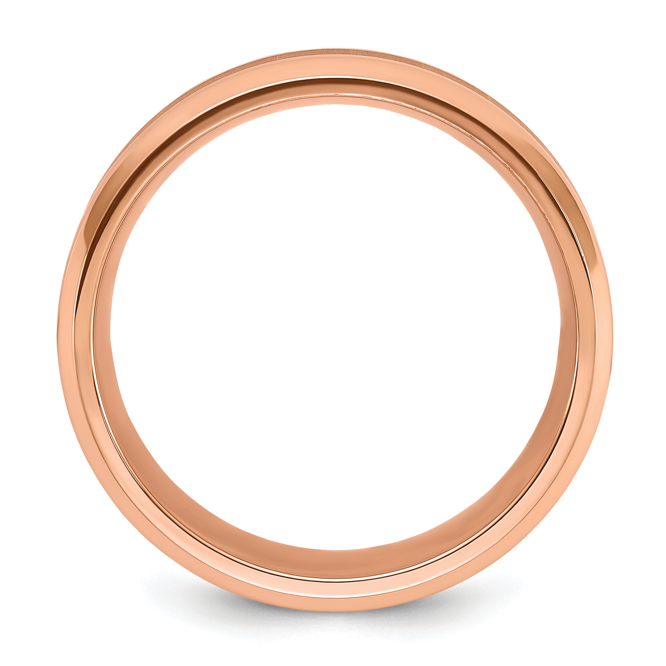 Rose-Tone Wedding Band in Stainless Steel, 8mm Secondary image