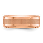 Chisel Stainless Steel Polished Rose IP-plated with Brushed Center 8mm Band