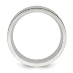 Chisel Stainless Steel Polished Laser-cut and Grooved 8mm Band