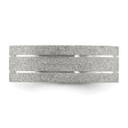 Chisel Stainless Steel Polished Laser-cut and Grooved 8mm Band