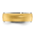 Chisel Stainless Steel Polished with Brushed Yellow IP-plated Center 8mm Band