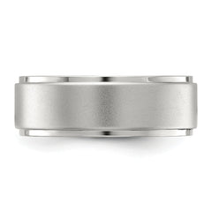 Chisel Stainless Steel Polished with Brushed Center 8mm Band