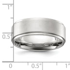 Chisel Stainless Steel Polished with Brushed Center 8mm Band