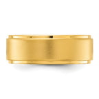 Chisel Stainless Steel Polished Yellow IP-plated Brushed Center 8mm Band