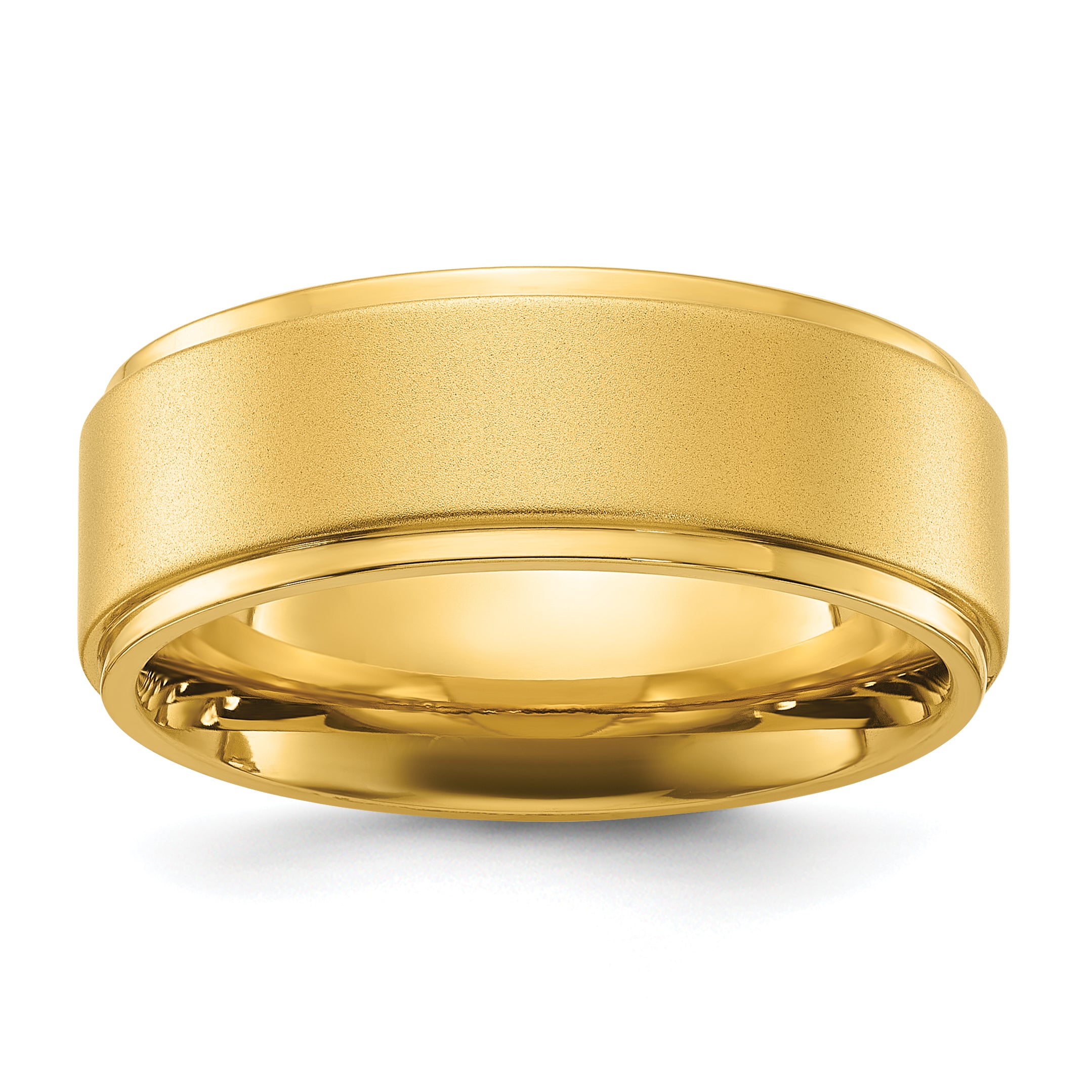 Chisel Stainless Steel Polished Yellow IP-plated Brushed Center 8mm Band Main image