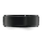 Chisel Stainless Steel Polished Black IP-plated Brushed Center 8mm Band