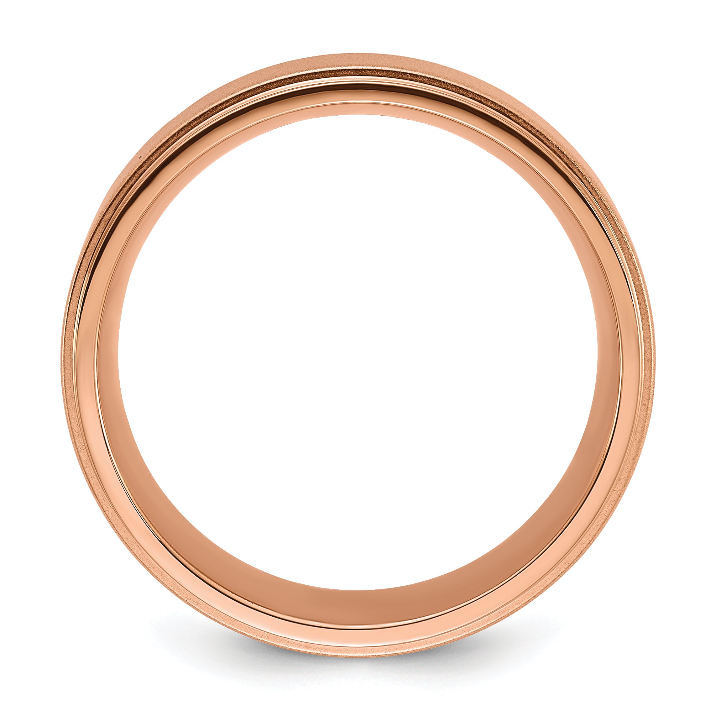 Two-Tone Wedding Band in Stainless Steel & Rose, 8mm Secondary image