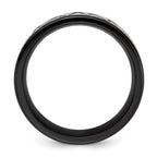 Chisel Stainless Steel Brushed Black IP-plated Heartbeat 8mm Band