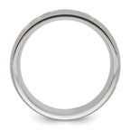 Chisel Stainless Steel Polished with Lasered Tree Design 8mm Band