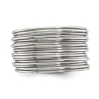 Polished Multi-Wire Stainless Steel Ring 13mm