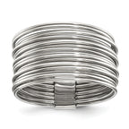 Polished Multi-Wire Stainless Steel Ring 13mm
