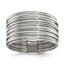 Polished Multi-Wire Stainless Steel Ring 13mm