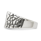Men's Gold-Tone Antiqued Cubic Zirconia Cross Stainless Steel Ring 11mm