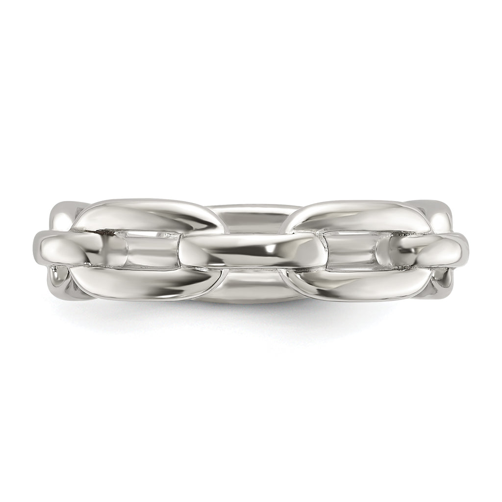 Polished Stainless Steel Wedding Band 6mm