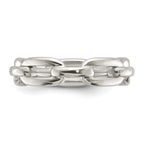Polished Stainless Steel Wedding Band 6mm
