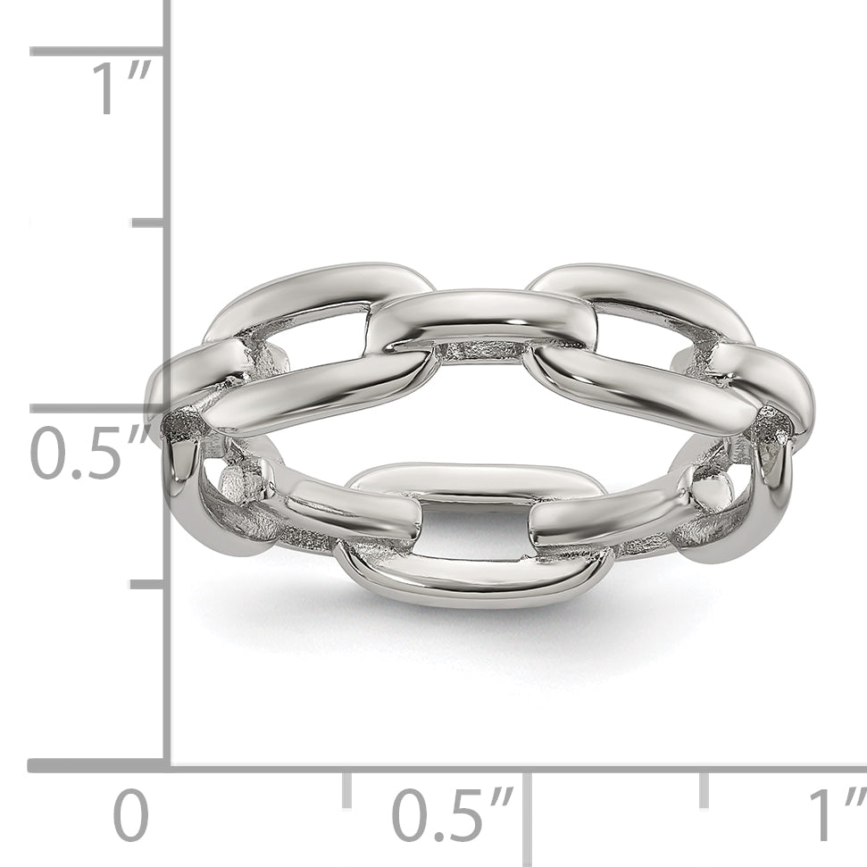 Polished Stainless Steel Wedding Band 6mm