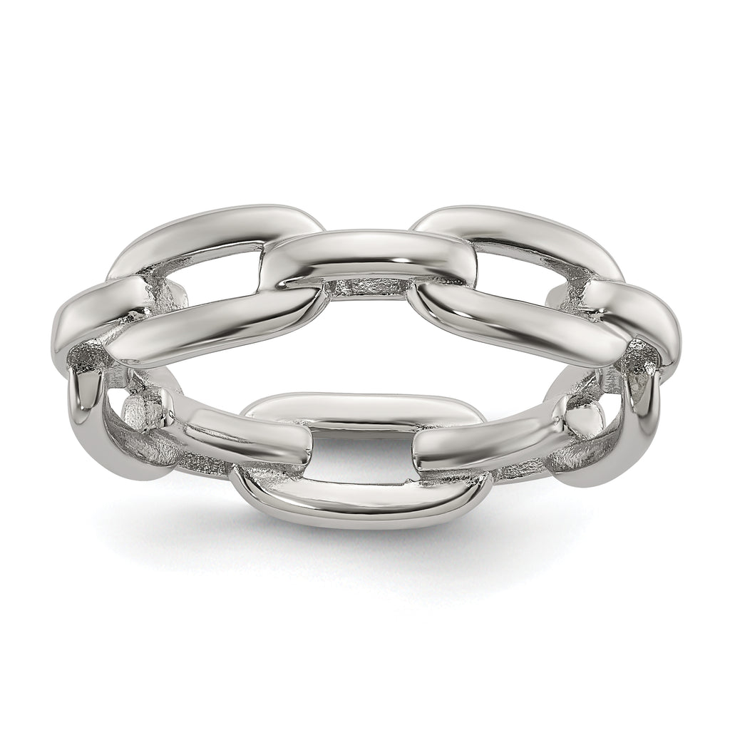 Polished Stainless Steel Wedding Band 6mm