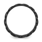 Chisel Stainless Steel Polished Black IP-plated 8mm Curb Link Band