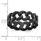 Chisel Stainless Steel Polished Black IP-plated 8mm Curb Link Band