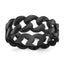 Chisel Stainless Steel Polished Black IP-plated 8mm Curb Link Band