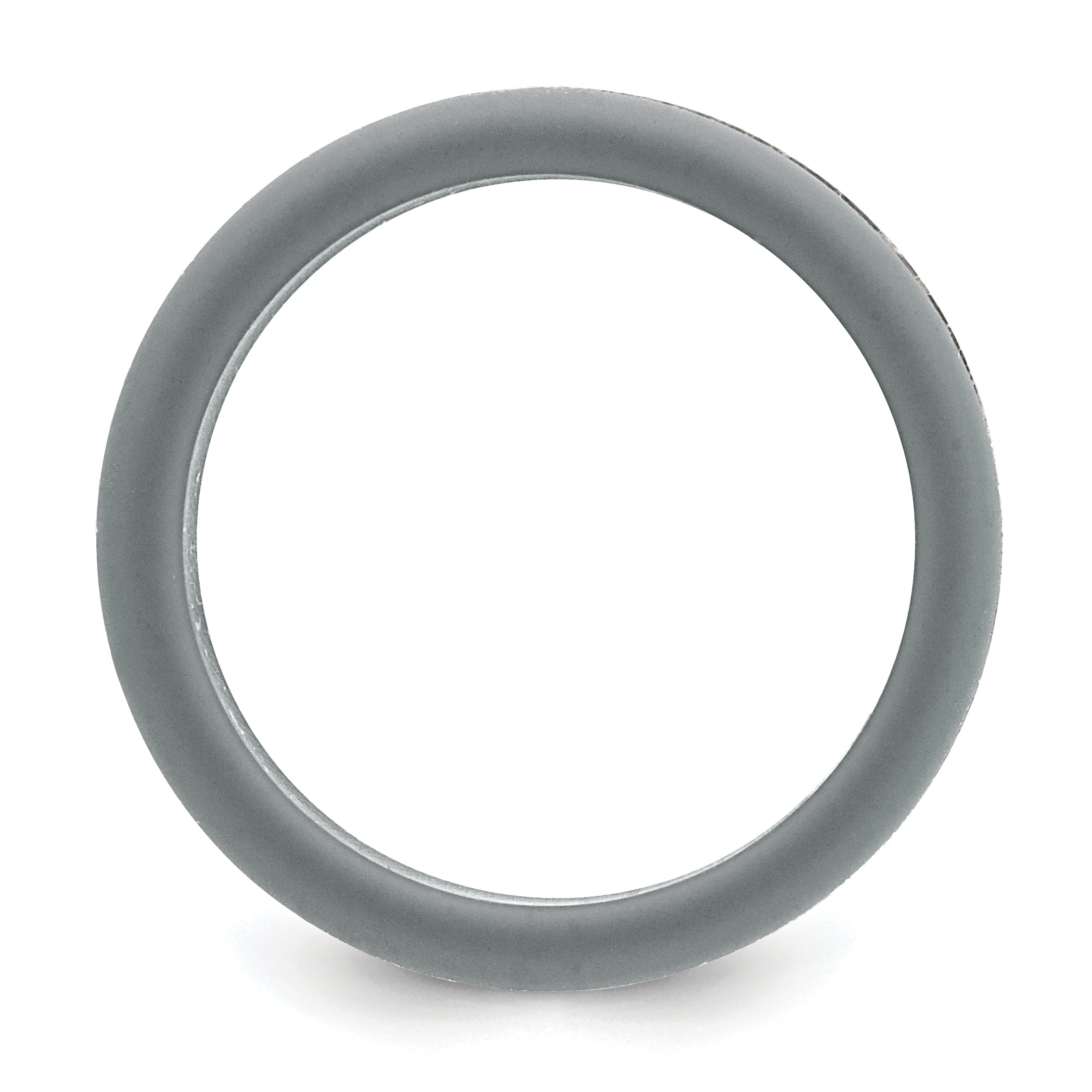 Brushed Wedding Band in Stainless Steel with Grey Silicone Inlay, 8mm Secondary image