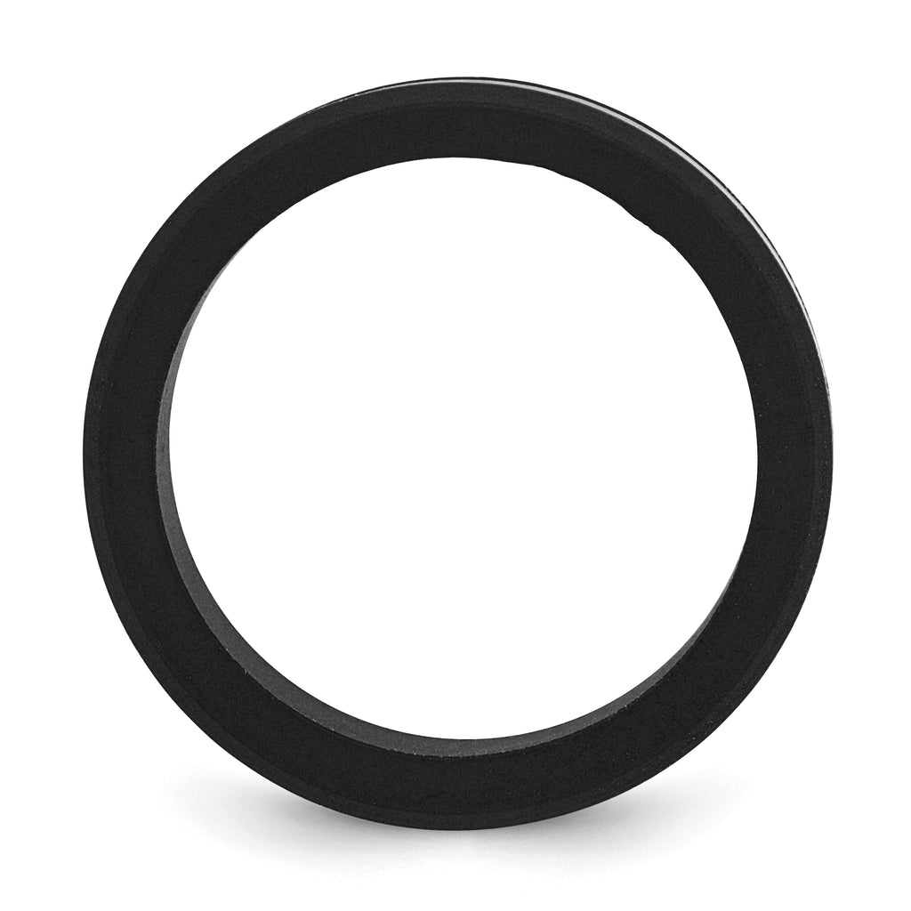 Chisel Stainless Steel Brushed Black Silicone Center 8mm Band