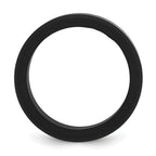 Chisel Stainless Steel Brushed Black Silicone Center 8mm Band