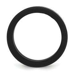 Chisel Stainless Steel Brushed Black Silicone Center 8mm Band