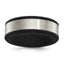 Chisel Stainless Steel Brushed Black Silicone Center 8mm Band