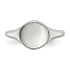 Polished Round Stainless Steel Signet Ring 2.5mm