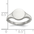 Polished Round Stainless Steel Signet Ring 2.5mm