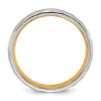 Brushed and Polished Gold-Tone Stainless Steel Wedding Band 4mm