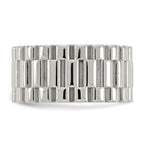 Polished Textured Stainless Steel Ring 11mm