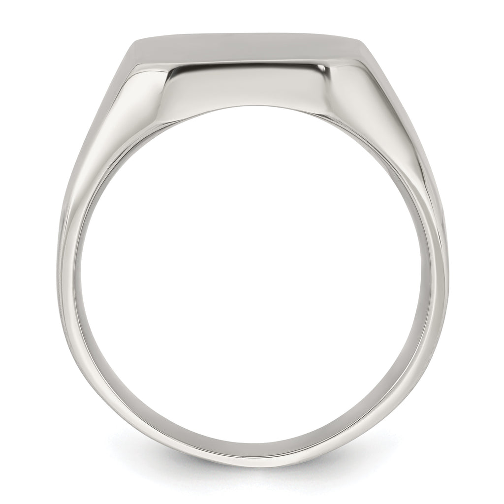 Polished Stainless Steel Signet Ring