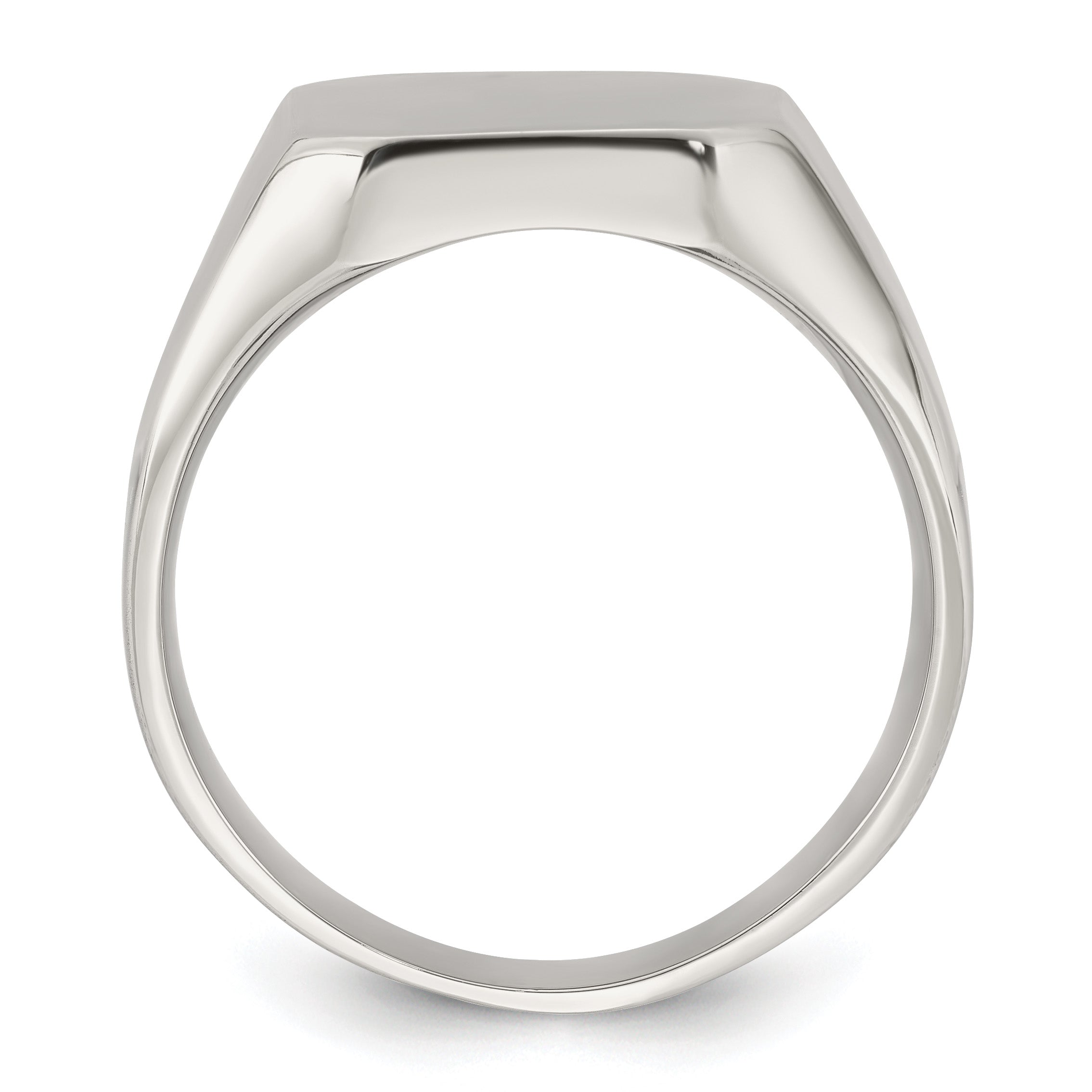Polished Stainless Steel Signet Ring