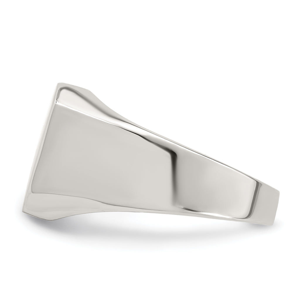 Polished Stainless Steel Signet Ring