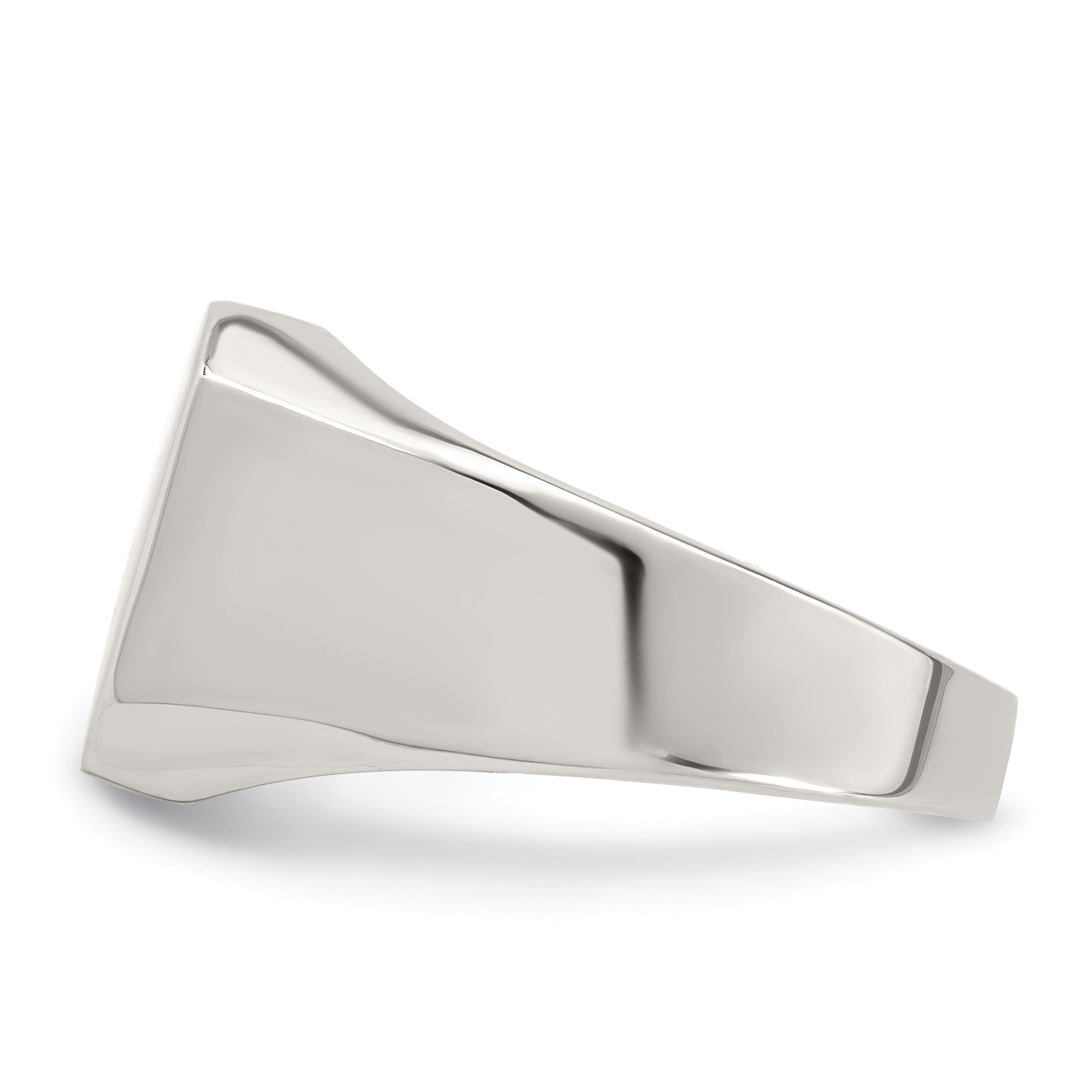 Polished Stainless Steel Signet Ring