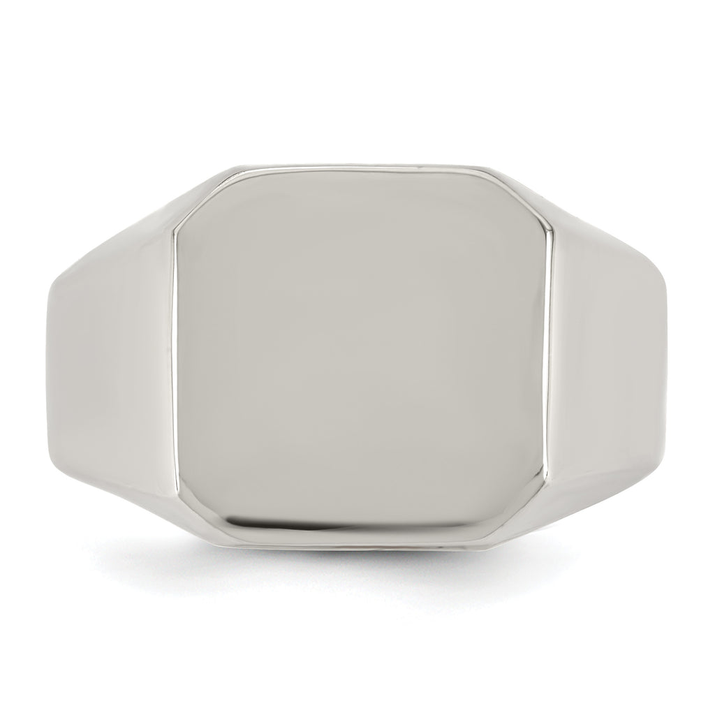 Polished Stainless Steel Signet Ring