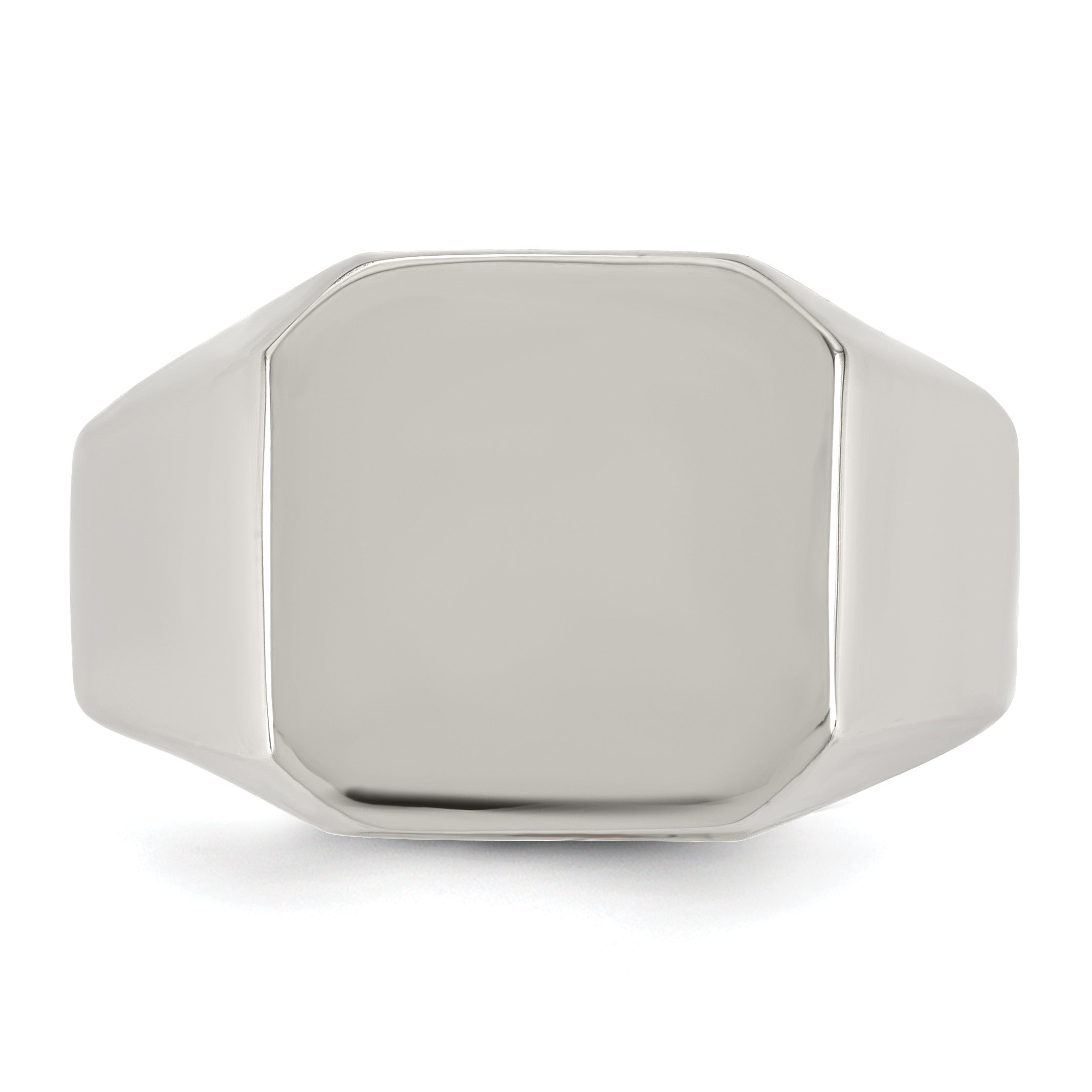 Polished Stainless Steel Signet Ring