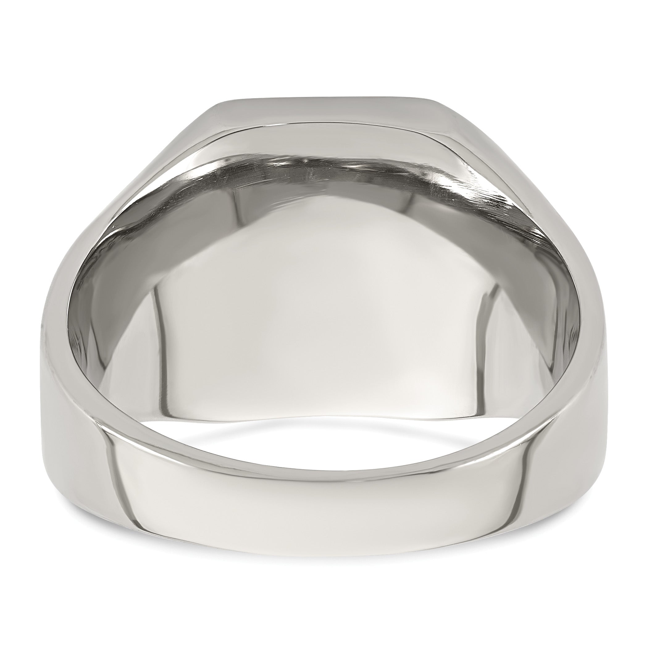 Polished Stainless Steel Signet Ring
