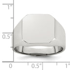 Polished Stainless Steel Signet Ring