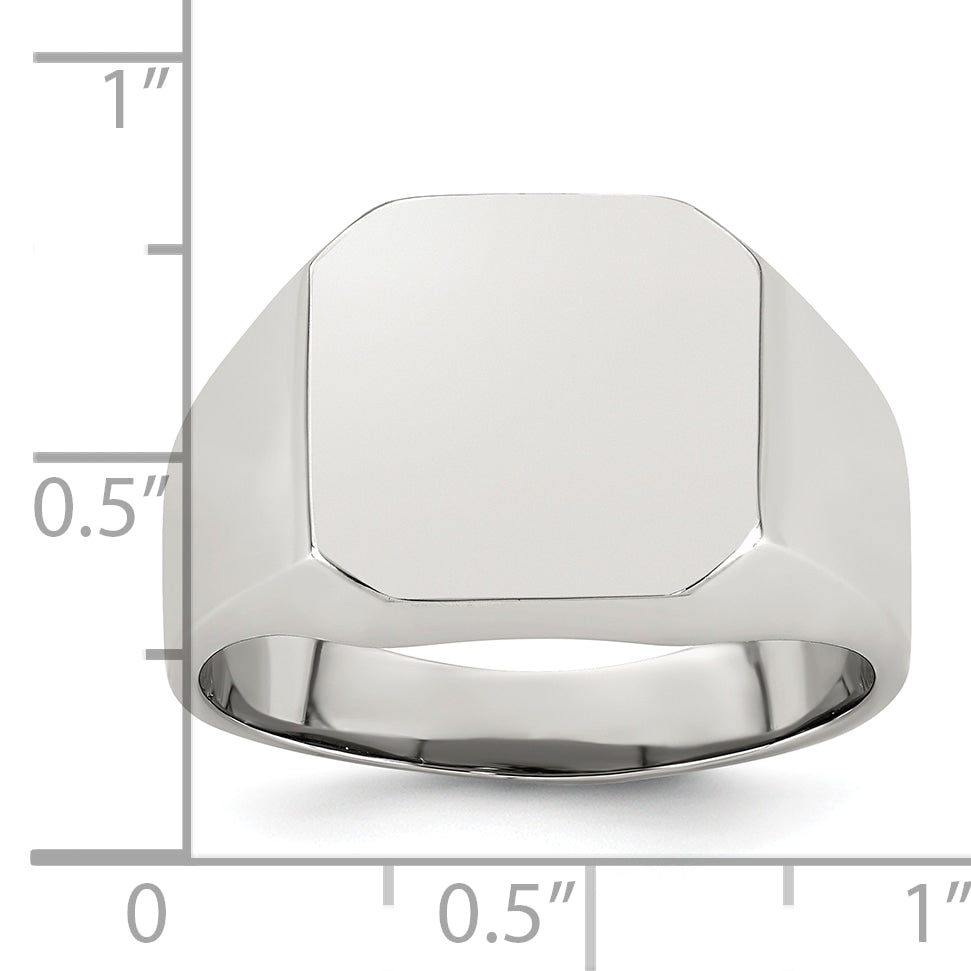 Polished Stainless Steel Signet Ring